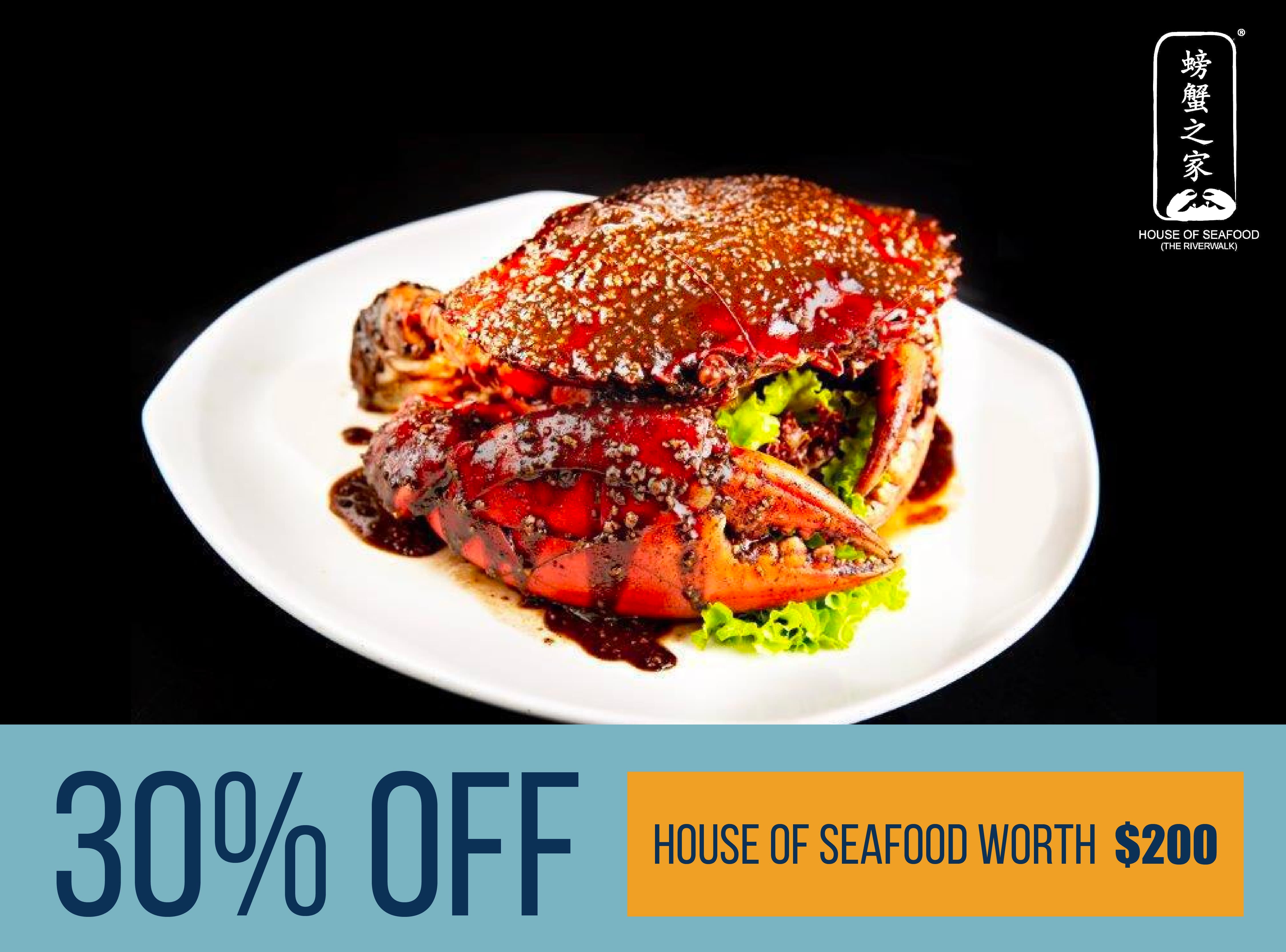 30% Off House of Seafood (Riverwalk) Worth $200